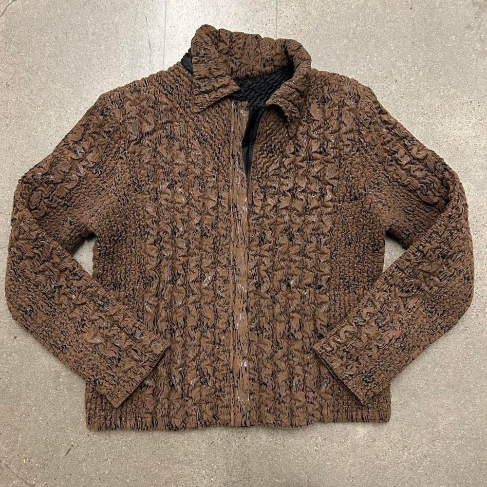 UBU Reversible Faux Leather Print Brown and Black Insulated Puffer Jacket